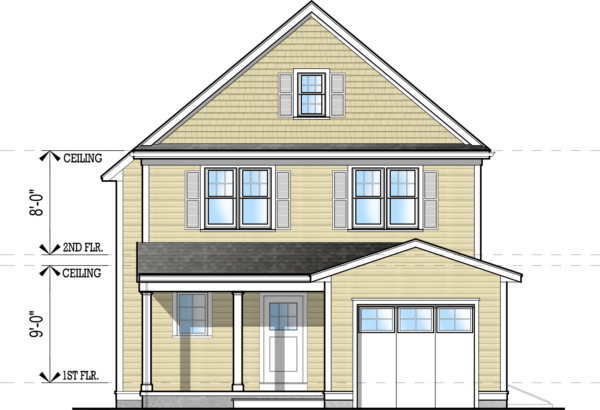 Front Elevation of plan #4233