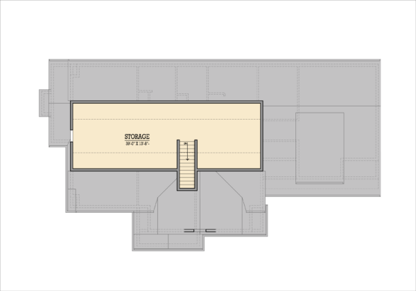 Third floor plan features a walk-up attic space that can be turned into anything from an office, recreational room, etc.